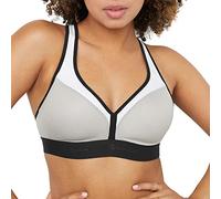 Champion Women's, Curvy, Moderate Support, Low Cut Sports Bra, Opaque, Oxford Grey Heather/White/Black, L