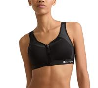 Champion Women's, Motion Control Zip High-Impact Sports, Wirefree Bra, Opaque, Black, 36C