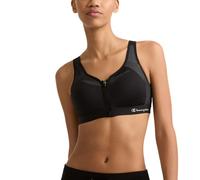 Champion Women's Motion Control Zip Sports Bra, Black, 40DD