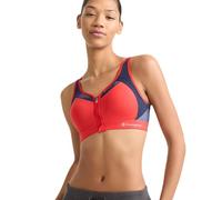 Champion Women's Motion Control Zip Sports Bra, Red Flame, 34DD