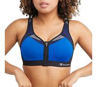 Champion Women's Motion Control Zip Sports Bra, Surf The Web, 34B