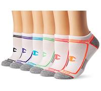 Champion Women's No-Show Socks 6-Pack_White w/Blue Assorted_42983