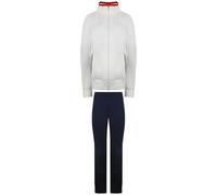 Champion Women's Plain White/Navy Tracksuit in White | Size: Small Champion White S