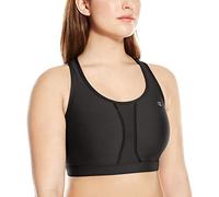 Champion Women's Plus-Size Vented Compression Sports Bra, Black, XX-Large