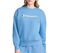 Champion Women's Powerblend Crewneck,loose Fit,midweight Fleece,script Logo