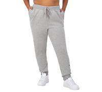 Champion Women's, Powerblend, Fleece Joggers, Comfortable Pants, 29" (Plus, Oxford Gray Script, XS