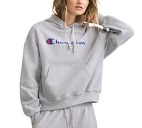 Champion Women's Powerblend Relaxed Hoodie, Screen Print Script, Oxford Gray-y08113, Medium