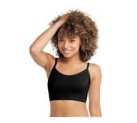 Champion Women's Seamless Racerback C-Logo Bralette - Soft, Supportive, and Stylish, Nylon Blend, Black, XL