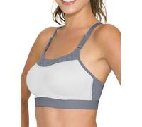 Champion Women's Show-Off Wireless, Maximum Support Moisture-Wicking Sports Bra, Opaque, White, S