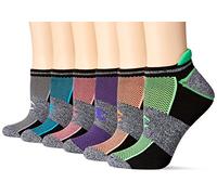 Champion Women's Show Performance Socks, 6 and 12-Pair Packs Available, Grey/Pink Assorted, 5-9 UK (Pack of 6)