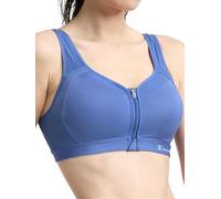 Champion Women's Sports Bra, Motion Control Front-Zip, High-Impact Maximum Support, Breathable, Moisture-Wicking, Coastal Fjord, 36DD