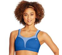 Champion Women's Spot Comfort Full Support Sports Bra, Surf The Web/Ocean Front Blue, 38C