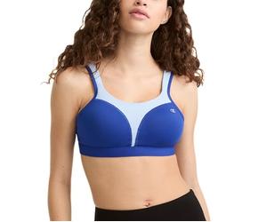 Champion Women's Spot Comfort Full Support Sports Bra, Surf The Web/Ocean Front Blue, 40E