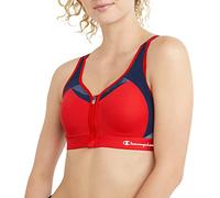 Champion Women's Zip with Motion Control Sports Bra, Red Flame, 42B