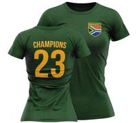 Champions 23 South Africa Womens T Shirt Rugby African Winners Tee Her, S, Bottle