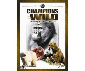 Champions Of The Wild Primates, Pandas & Bears 2 Dvd Embossed Tin