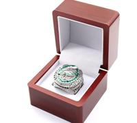 Championship Eagles Football Ring, Gold Tone Metal, Statement Style, Fantasy Sports Fan Collectible with Display Box, Adult Unisex (13)