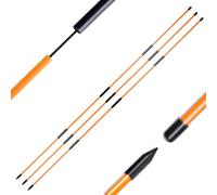 CHAMPKEY 3-Pack Collapsible Golf Alignment Sticks 46" - Professional Training Aid for Aiming, Putting & Posture Correction (Orange, 46")