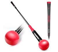 CHAMPKEY Golf Swing Trainer - Tempo & Flexibility Training Aids Warm-Up Stick Ideal for Golf Indoor & Outdoor Practice (Red, 48 Inches)