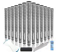 CHAMPKEY WRAP-Y Rubber Golf Grips 13 Pack with All Repair Kits | All Weather Performance Golf Club Grips | High Traction Golf Rubber Grip with Texture Control Technology (Grey, Standard)