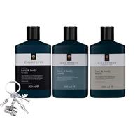 Champney Body Trio Gift Set | Relax, Energise Active Hair & Body Washes + Free Keyring | Grooming Kit from UK’s Original Spa for Daily Rejuvenation | Perfect Gift for Him | Set of 3 | 200ml each