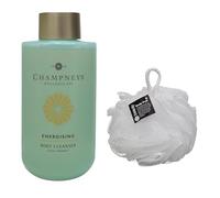 Champneys Energising Body Cleanser 350mL With Vitamin C & Citrus Fragrance, With Free Beauty Body Puff (Any Colour)