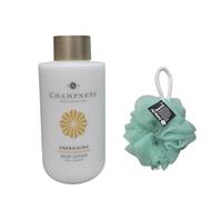 Champneys Energising Citrus & Vitamin C Body Lotion 350ml - With FREE Beauty Body Puff