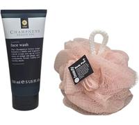 Champneys Face Wash 150ml - Invigorating Orange, Ginger & Cardamom Scent + FREE beauty Body Puff