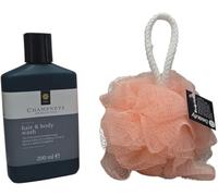 Champneys Hair & Body Wash 200ml - Eucalyptus, Lime & Bergamot + FREE Beauty Body Puff