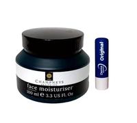 champneys Health spa men's Face Moisturiser 100ml Travel Jar + Free lip balm