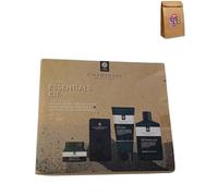 Champneys-London Men's Essentials Gift Box Set, Hair & Body Wash 200ml, Face Wash 150ml, Face Moisturiser 100ml with Face Cloth