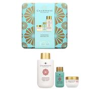 Champneys Nourish Bathing Tin Gift Set | Body Soufflé, Body Cleanser & Bubble Heaven with Reusable Printed Tin | Spa Inspired | Vegan Friendly