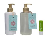 Champneys Nourishing Bergamot & Vitamin E, Hand Lotion 250ml And Hand Wash 250ml, Duo set With Free Aloe Vera Lip Balm
