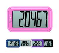 CHAMPOWER Pedometer for Walking, Super Portable Accurately Counting, 3D Tri-Axis Sensor, Digital Step Tracker with Clip Lanyard, Pink
