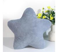 champracer Cuddly Cushion Children's Star Cushion Plush Cushion Decorative Cushion for Cuddly Corner Children's Room, Soft Fluffy Star Shape Decorative Cushion Sofa Cushion for Home Decoration (Grey