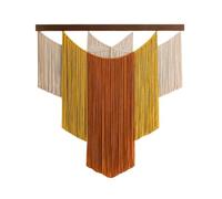 champracer Large Macrame Wall Hanging Tapestry, Handmade Tapestry, 100 x 80 cm Wall Art Decoration, for Boho Home Decoration, for Home, Bedroom, Living Room, Gallery (Yellow)