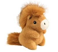 champracer Realistic Horse Plush Toy, 13 cm Cuddly Toy Horse, Stuffed Toy Doll, Standing Pony Horse Plush Toy, Soft Plush Toy, Decoration for Living Room, Bedroom (Brown)