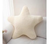 champracer Star Plush Cushion, Cuddly Cushion Children, Soft Fluffy Star Shape Decorative Cushion, Star Throw Cushion for Girls and Boys, Home Bedroom (Milk White, 40 cm)