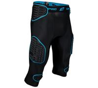 Champro Bull Rush 7-Pad Girdle Adult L Black, Optic Blue