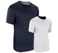 CHAMPRO Double Stock Z-Cloth Dri Gear Reversible Tee, Adult Large, Navy,White