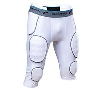 Champro Formation 7-Pad Football Integrated Compression Girdle, White, Large