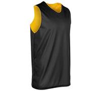 CHAMPRO Men Adult Zone Reversible Basketball Jersey Black, Gold