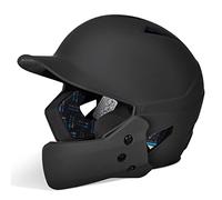 CHAMPRO mens Gamer Plus with Reversible Jaw Guard HX Batting Helmet, Black, Large US