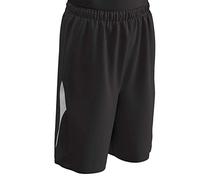 Champro Men's Pivot Reversible Polyester Basketball Short, Black, White, Small