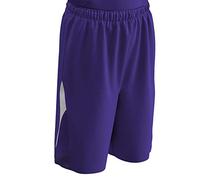 Champro Men's Pivot Reversible Polyester Basketball Short, Purple, White, X-Large