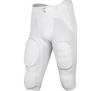Champro Men's Standard Safety Practice Football Pants with Pads, White, Medium