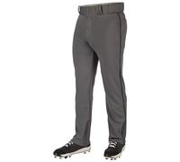 Champro Men's Triple Crown 2.0 Open Bottom Baseball Pants with Braid, Graphite, Black, Medium
