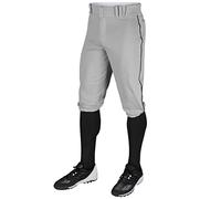 Champro Men's Triple Crown Baseball Pant Knickers with Braid Grey/Black