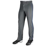 Champro Men's Triple Crown Open Bottom Adult Baseball Pants, Graphite, Royal Pipe, Large