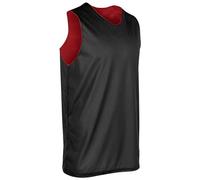 CHAMPRO Men's Zone Reversible Basketball Jersey Black, Scarlet